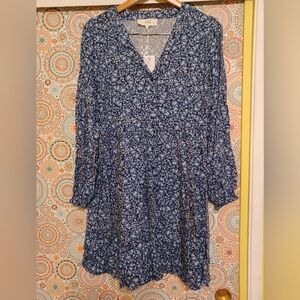 Lucky Brand Navy Floral Top
